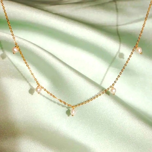 ⚜️𝟯𝟬%𝗢𝗙𝗙 𝗯𝘂𝗻𝗱𝗹𝗲𝘀 𝟯+⚜️ NEW Pearl Delicate Stainless Steel Necklace - Picture 6 of 13